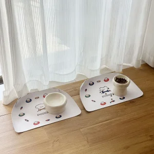 Voerbak Placemat PU Leer | Anti-Slip & Waterdicht Voeroppervlak